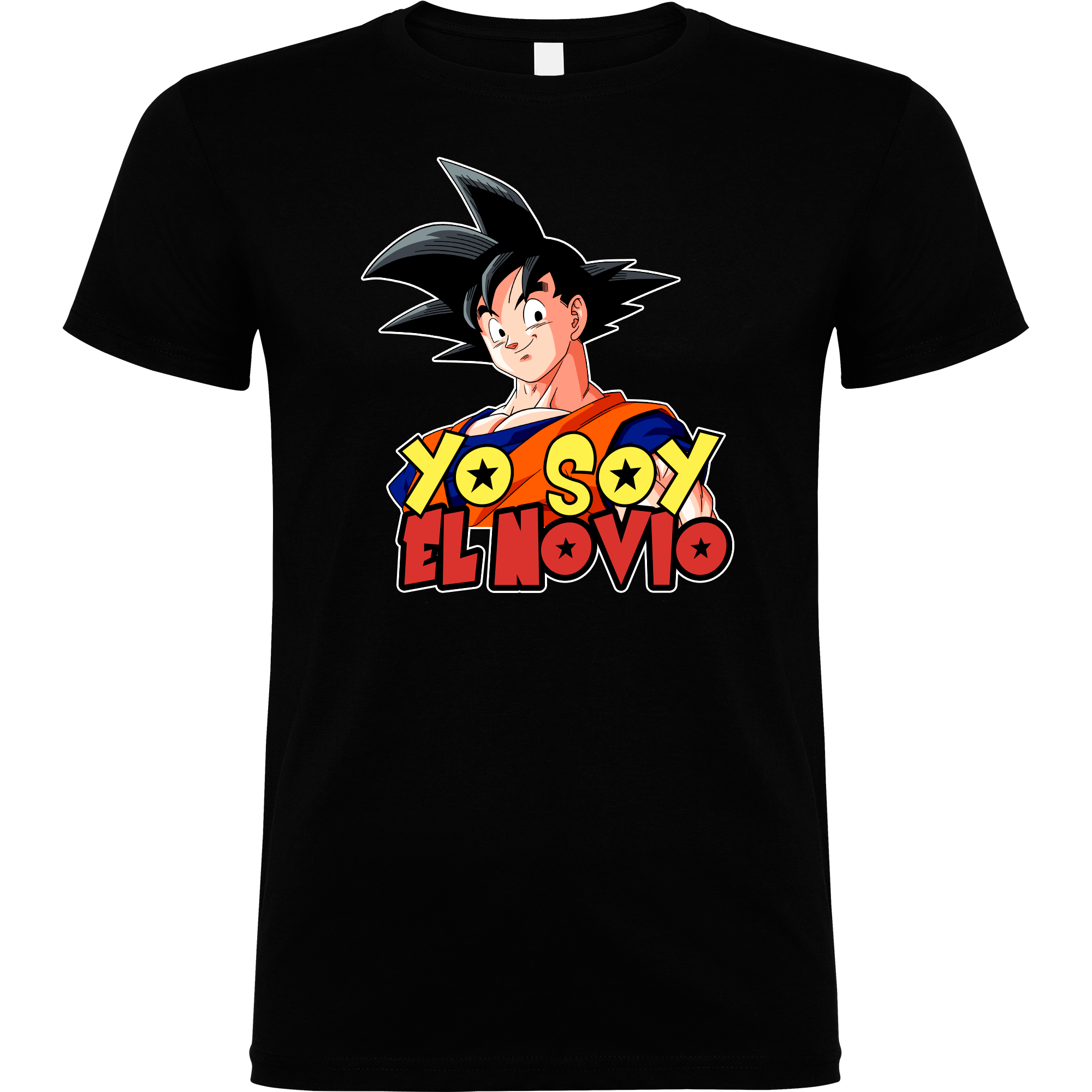 NEGRA CAMISETA DESPEDIDA CHICO GOKU NOVIO